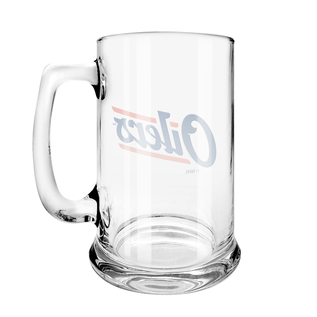 Edmonton Oilers Alternate Logo 15 oz Beer Stein Glass Mug