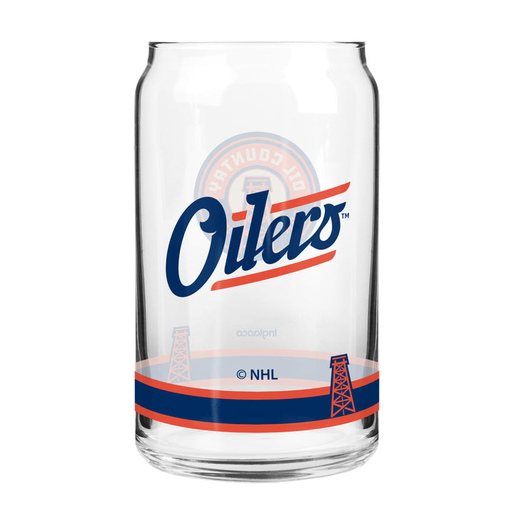 Edmonton Oilers Alternate Logo 16 oz Can Glass