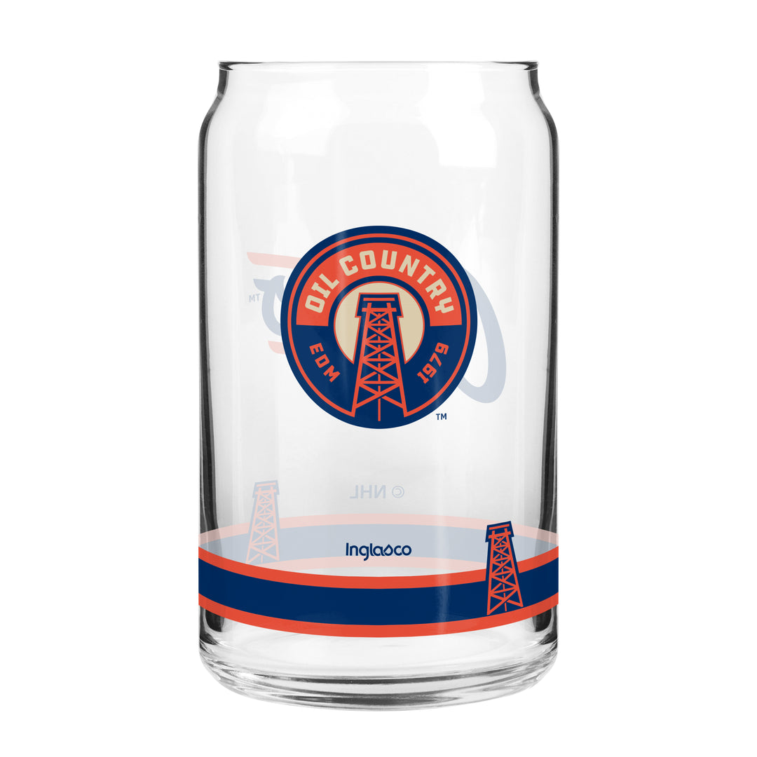 Edmonton Oilers Alternate Logo 16 oz Can Glass