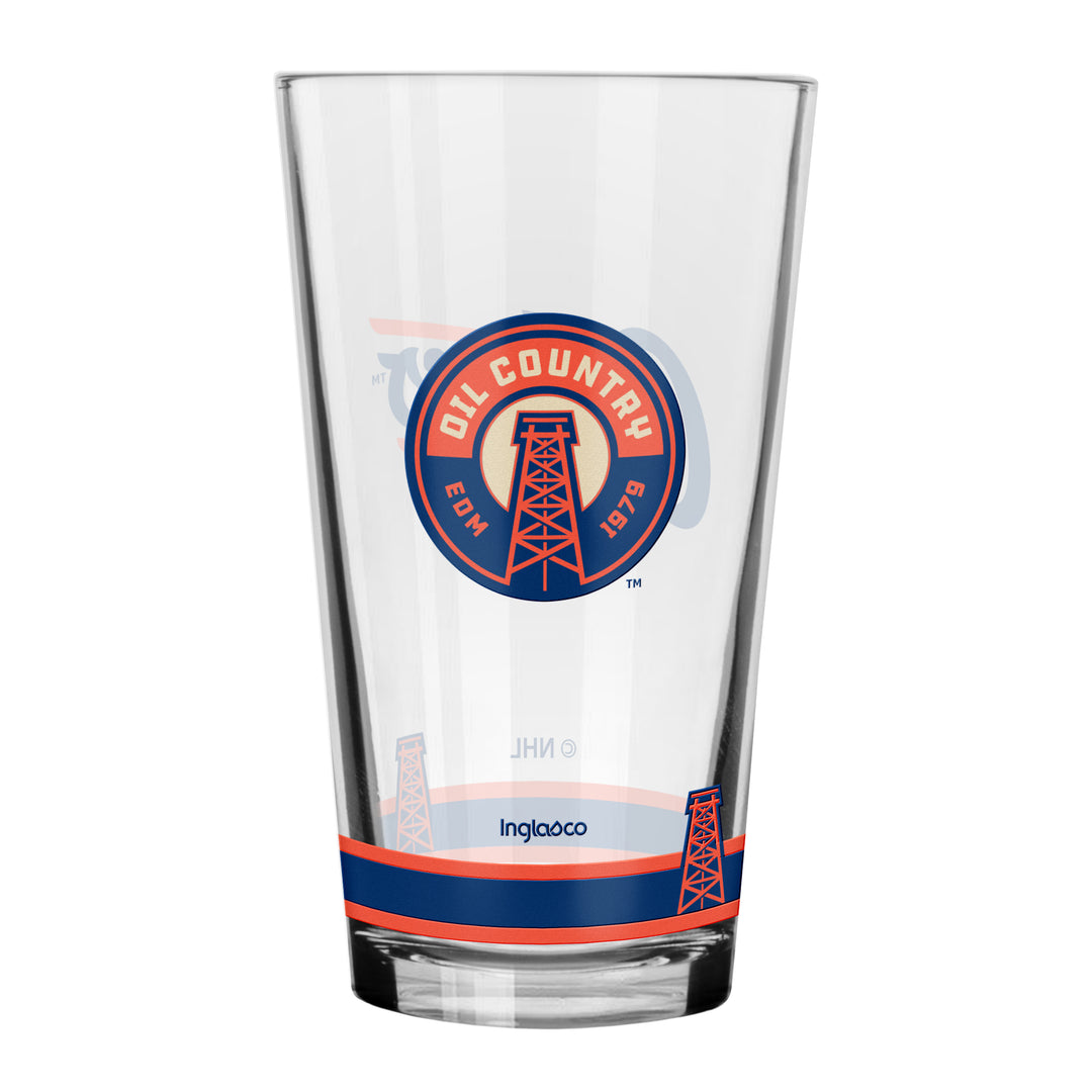 Edmonton Oilers Alternate Logo 16 oz Mixing/Pint Glass