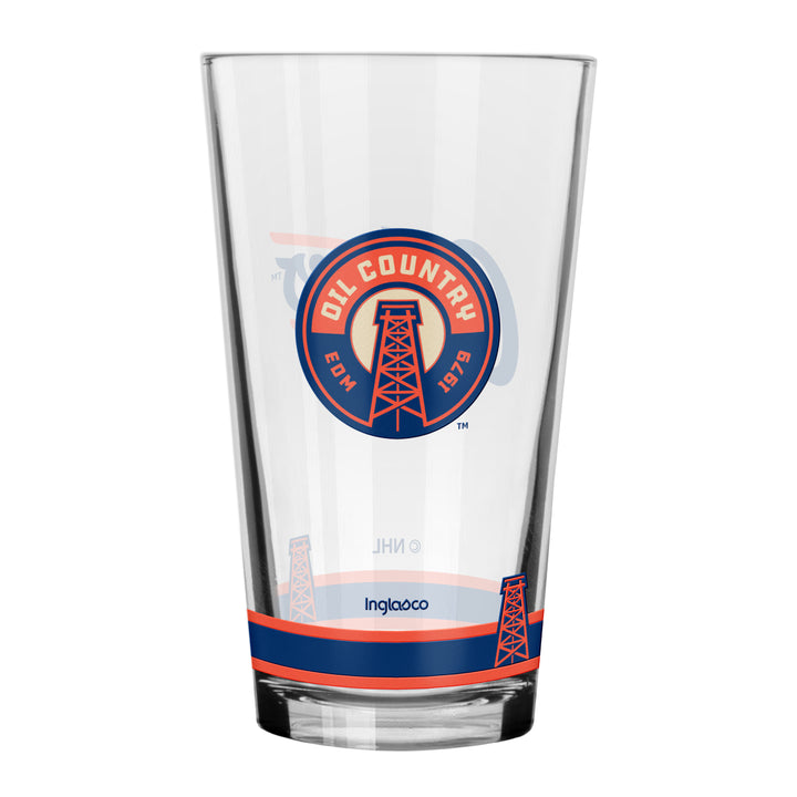 Edmonton Oilers Alternate Logo 16 oz Mixing/Pint Glass