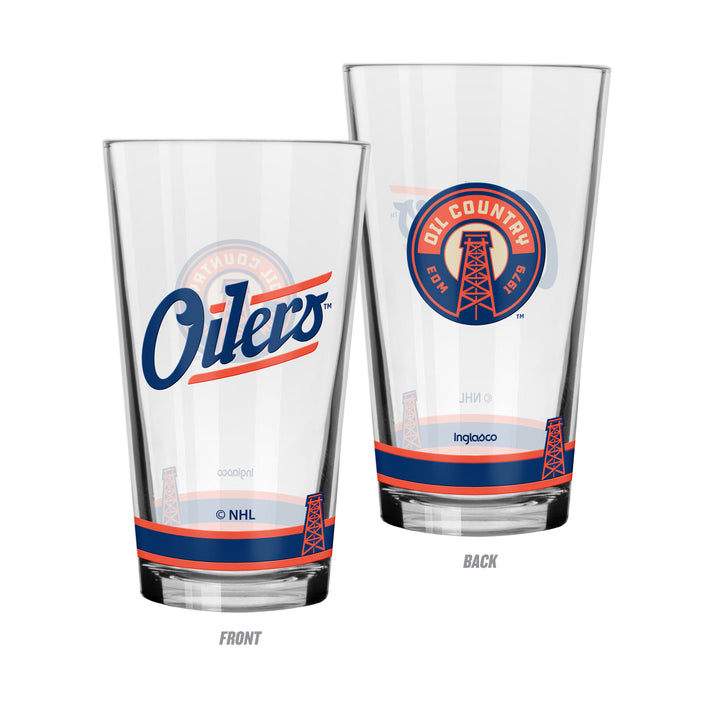Edmonton Oilers Alternate Logo 16 oz Mixing/Pint Glass