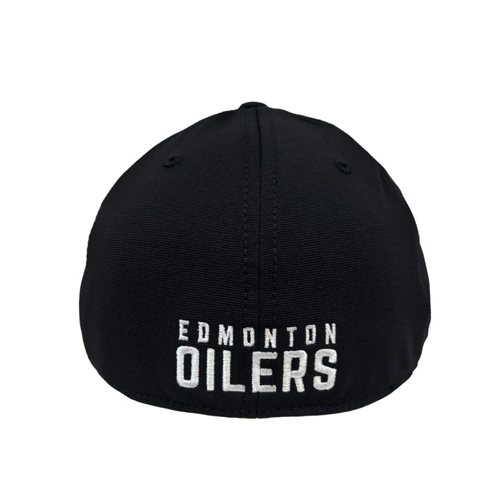 Edmonton Oilers American Needle Black Platinum E Boss Flex Hat
