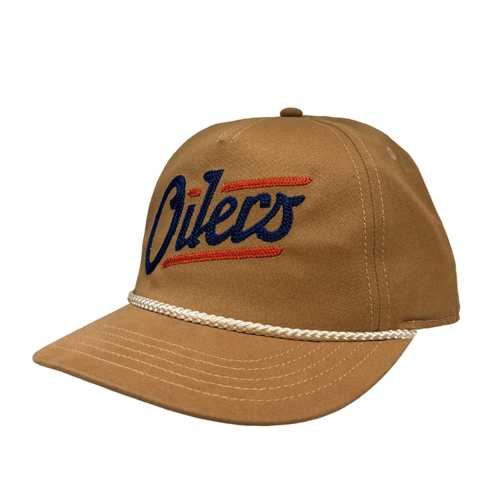 Edmonton Oilers American Needle Brown Canvas Cappy Alternate Snapback Hat