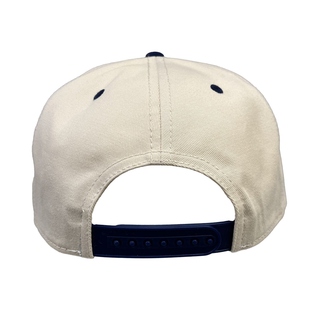 Edmonton Oilers American Needle Cream & Blue Alternate Logo Wrangler Snapback Hat