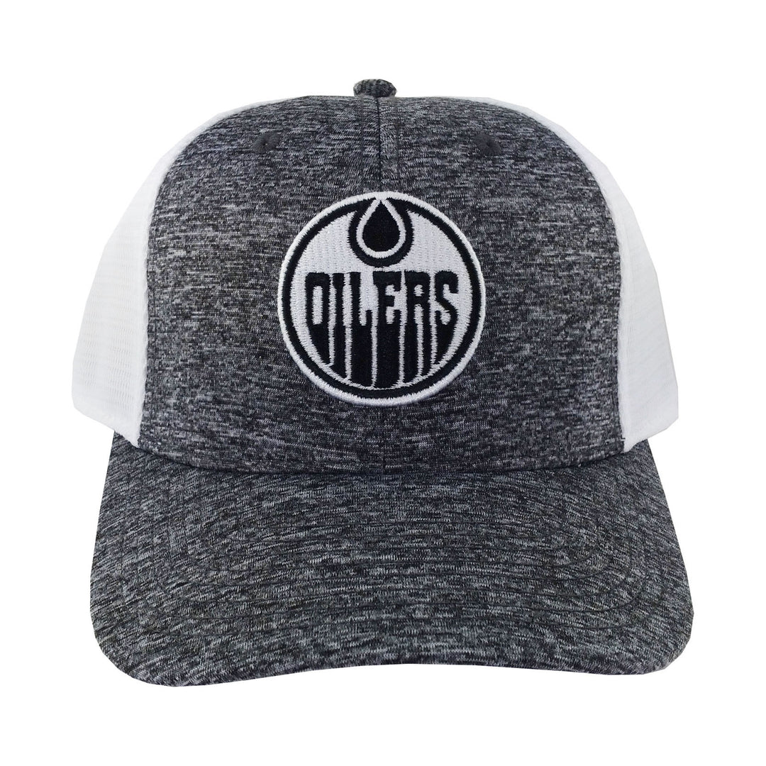 Edmonton Oilers American Needle Grey Heathered Trucker Snapback Hat