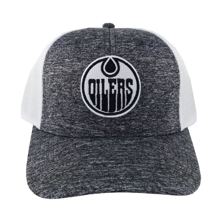 Edmonton Oilers American Needle Grey Heathered Trucker Snapback Hat