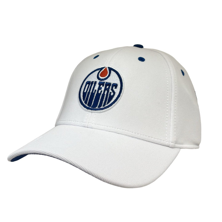 Edmonton Oilers American Needle White E Boss Flex Hat