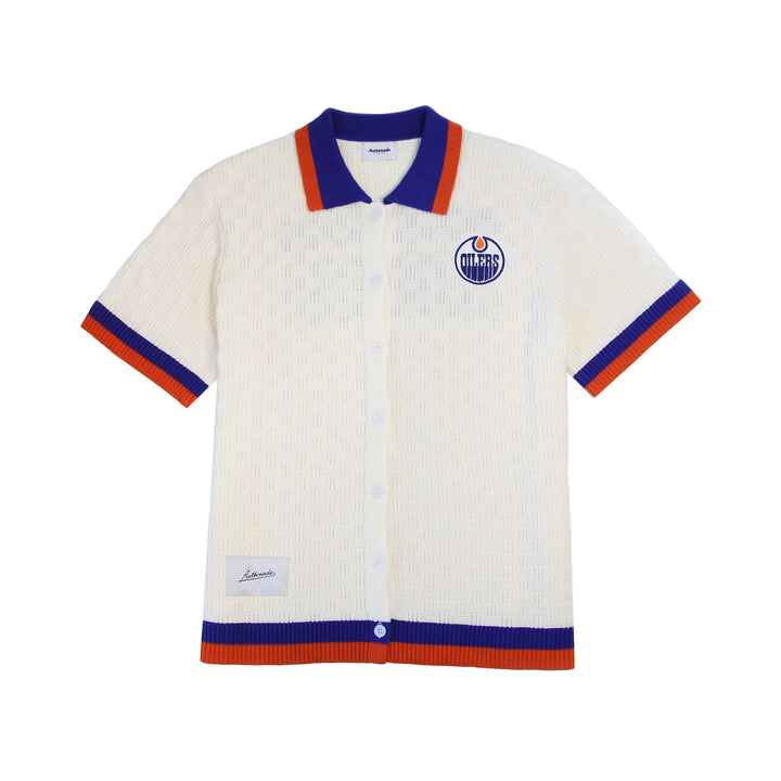 Edmonton Oilers Authmade White Knit Shirt