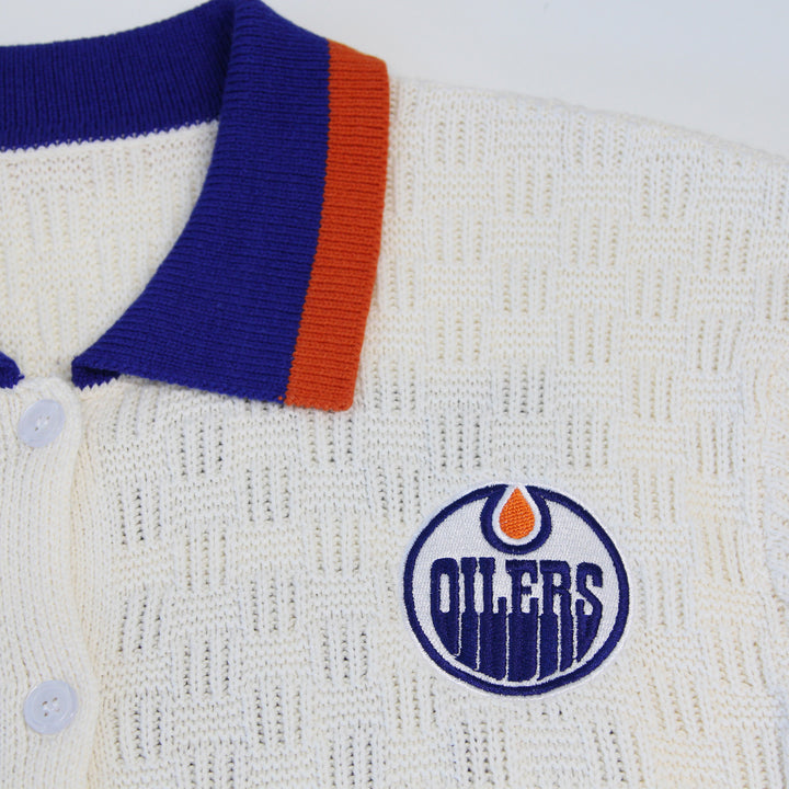 Edmonton Oilers Authmade White Knit Shirt