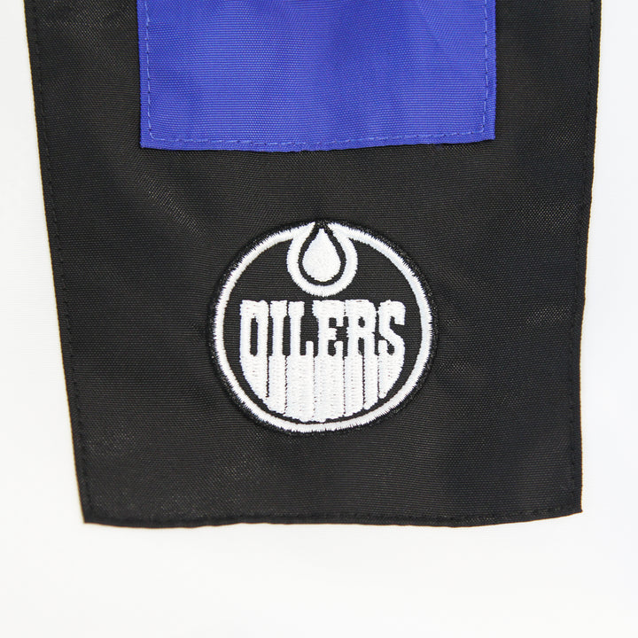 Edmonton Oilers Authmade White Nylon Half-Zip Jacket