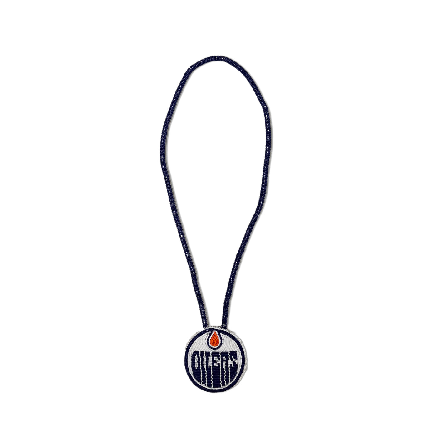 Edmonton Oilers Royal Beaded Medallion Necklace