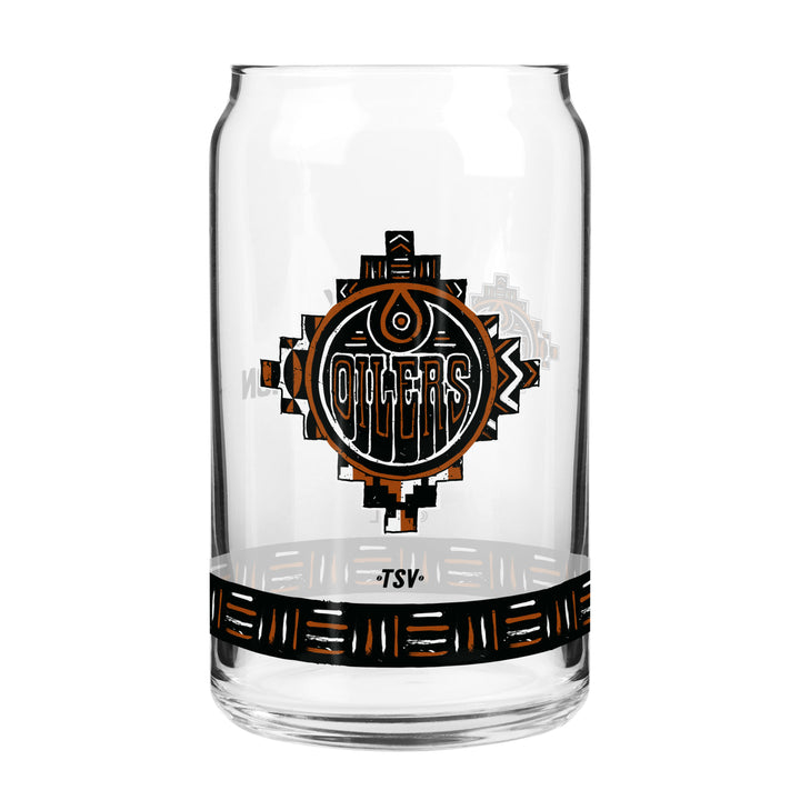 Edmonton Oilers Celebrating Black Excellence 16oz Can Glass