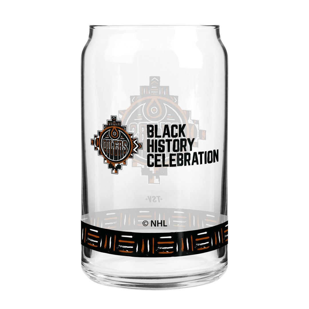 Edmonton Oilers Celebrating Black History 16oz Can Glass