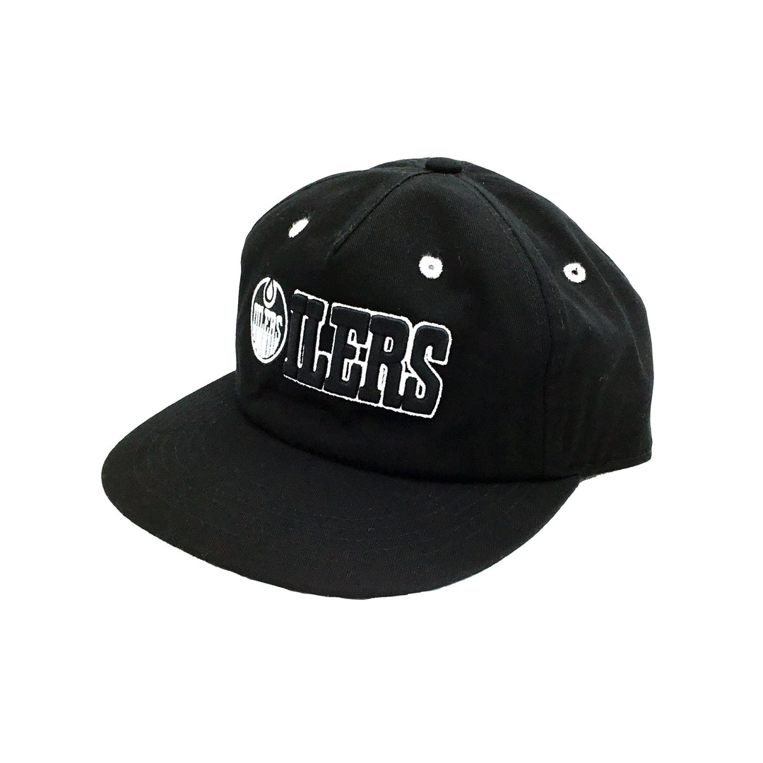 Edmonton Oilers Official League Tonal Logo Black Snapback Hat