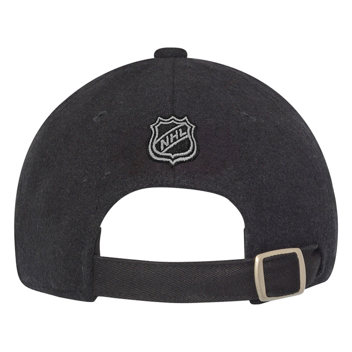 Edmonton Oilers Youth Outerstuff Legacy Wooly Black Adjustable Dad Hat