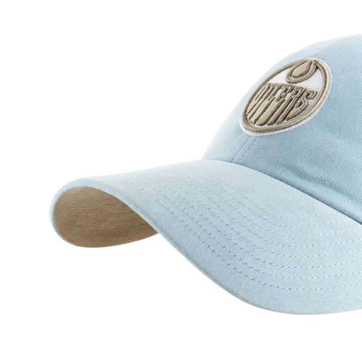 Edmonton Oilers '47 Sky Blue Suede Clean Up Adjustable Hat