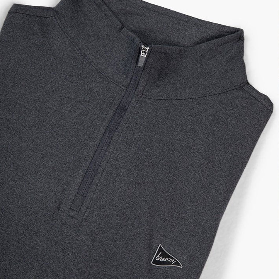 Edmonton Oilers Breezy Golf Grey "The Gimme" Half-Zip Sweatshirt