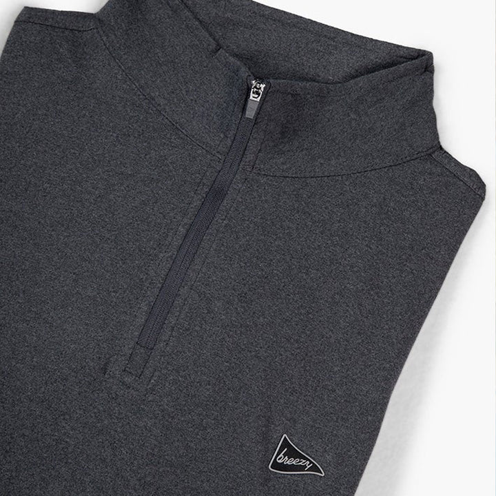 Edmonton Oilers Breezy Golf Grey "The Gimme" Half-Zip Sweatshirt