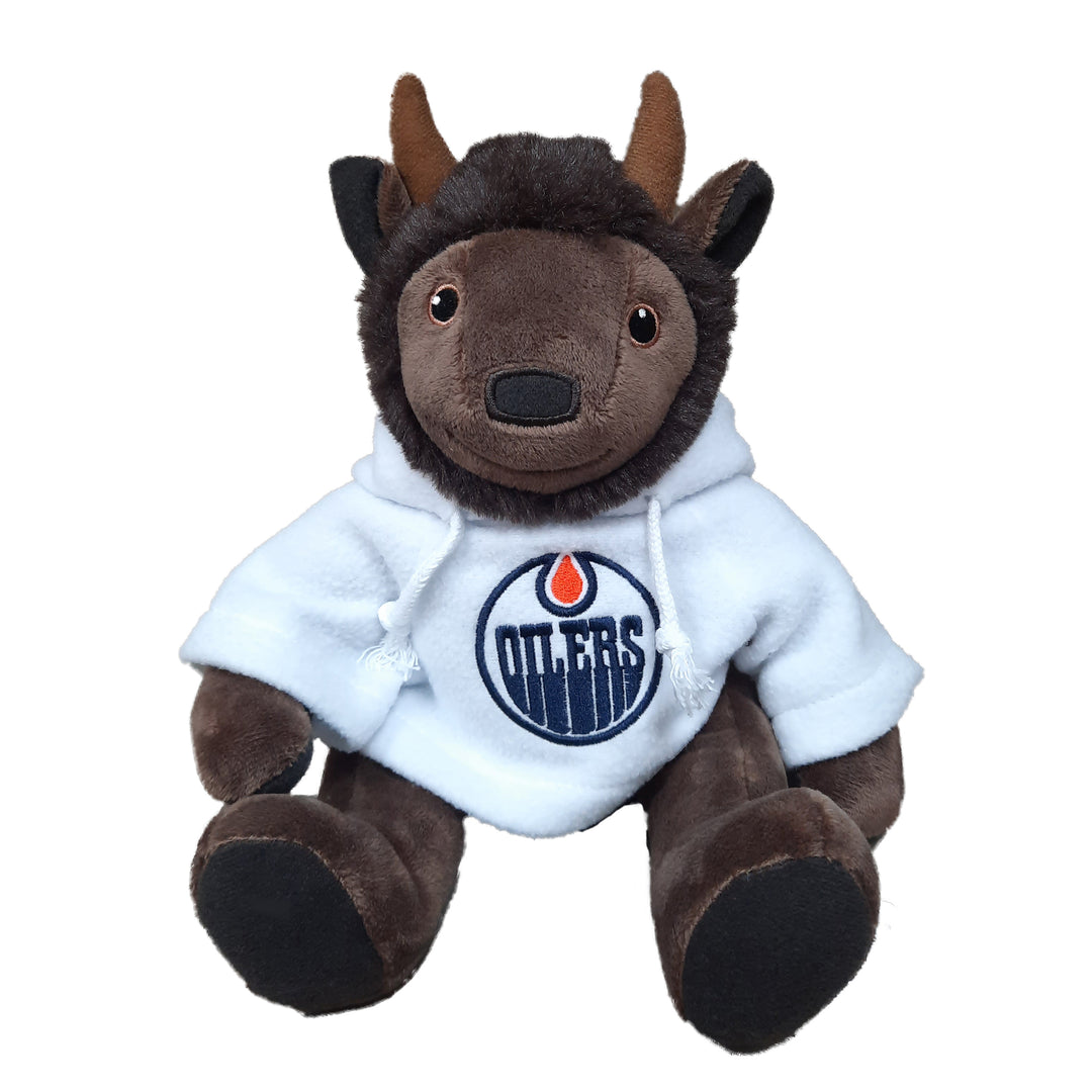 Edmonton Oilers 10" Buffalo with White Hoodie Plushie Toy