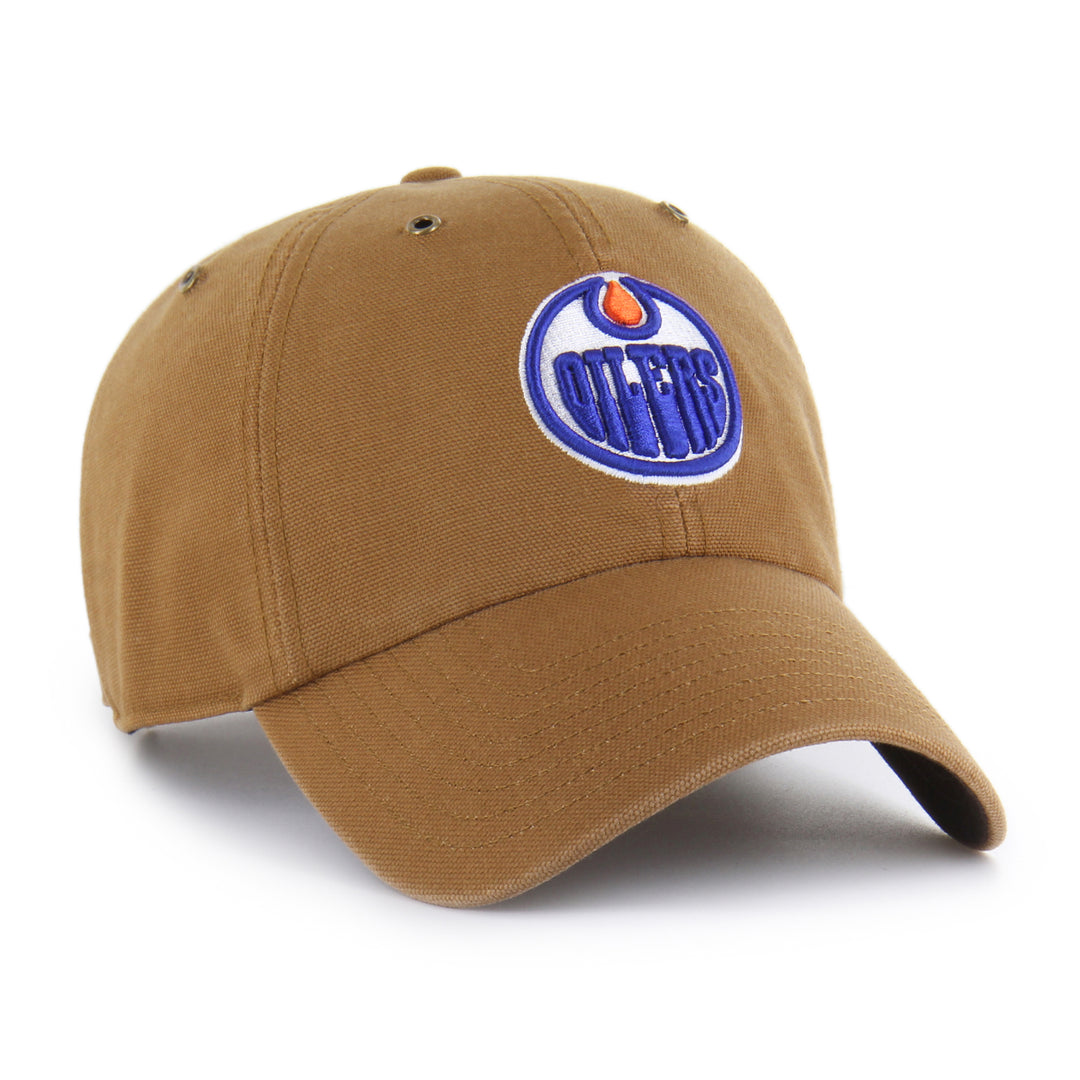 Edmonton Oilers Carhartt '47 Brown Clean Up Adjustable Hat
