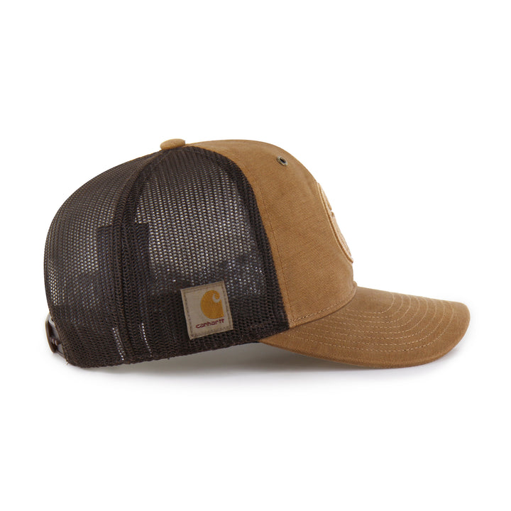 Edmonton Oilers Carhartt '47 Brown Tonal Garment Dyed Trucker Snapback Hat