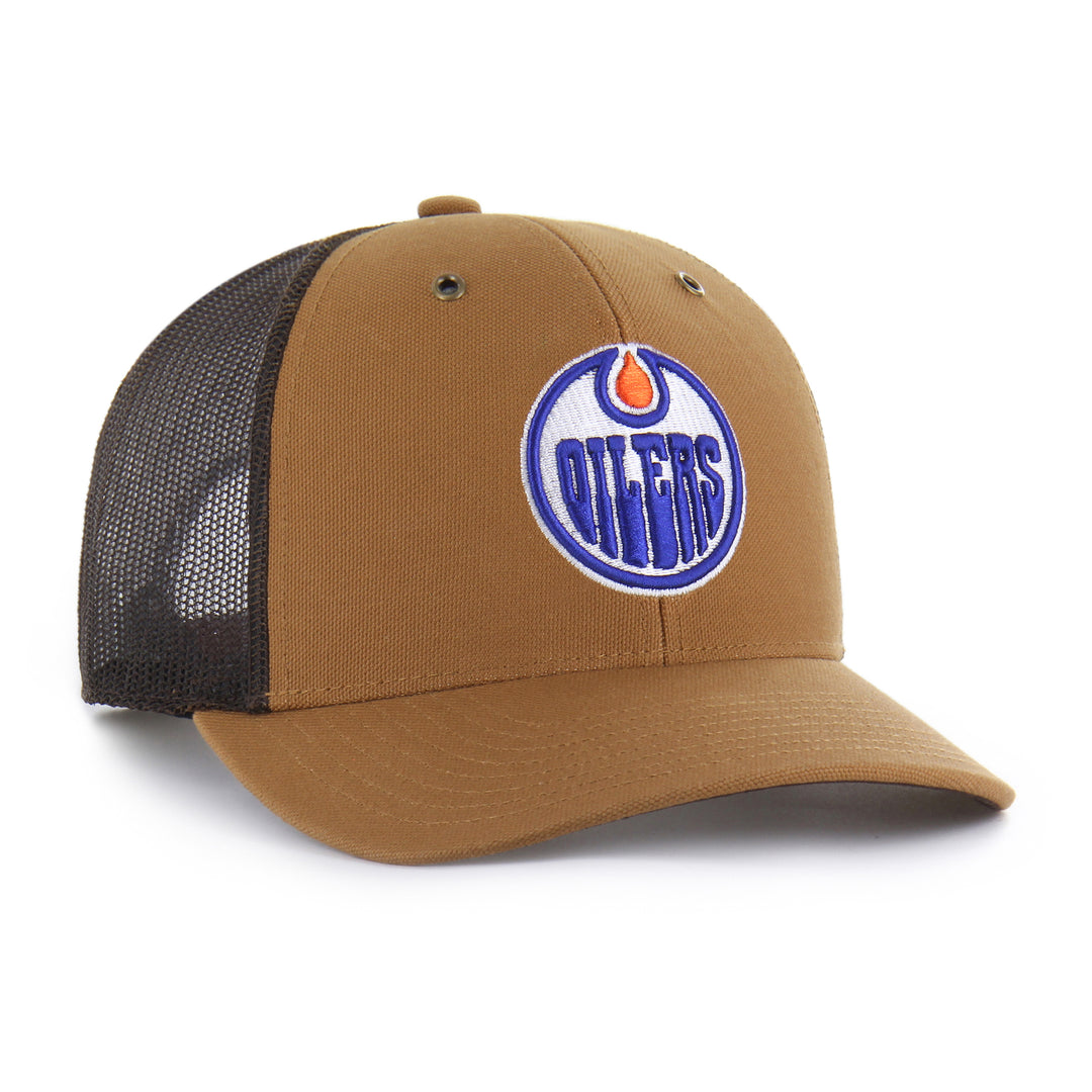 Edmonton Oilers Carhartt '47 Brown Trucker Snapback Hat