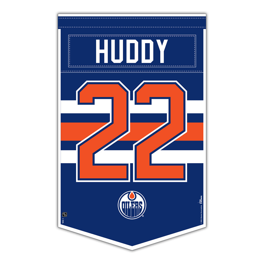 Charlie Huddy Edmonton Oilers Hall of Fame Night 15" x 24" Banner