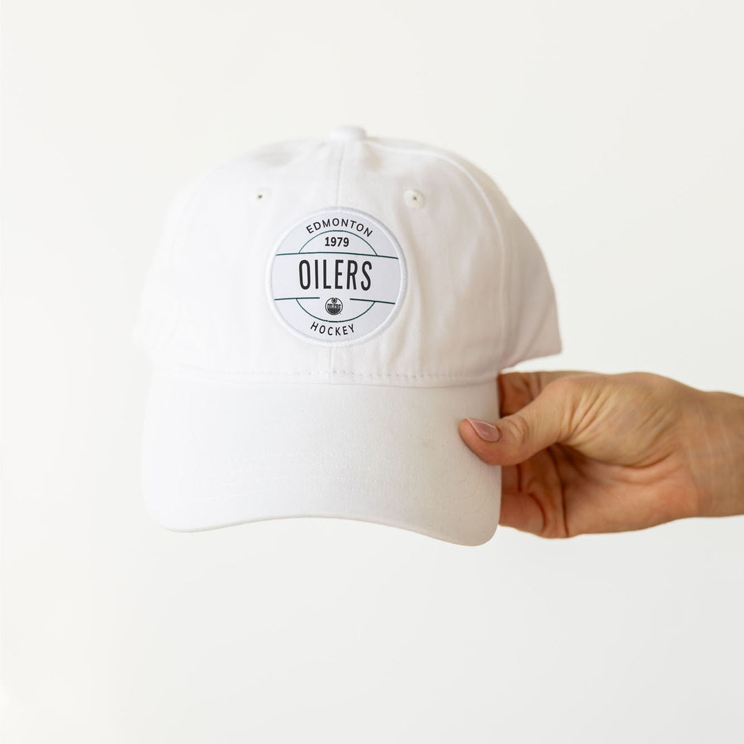 Edmonton Oilers Unisex Line Change City White Adjustable Hat