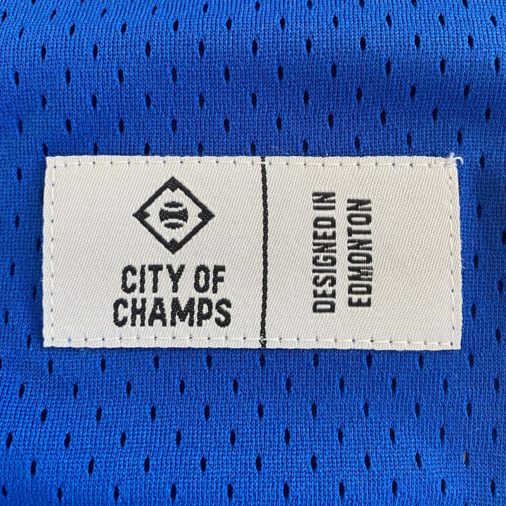 Edmonton Oilers City of Champs Blue Retro Baseball Jersey