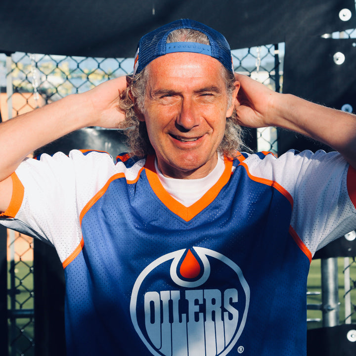 Edmonton Oilers City of Champs Blue Retro Baseball Jersey