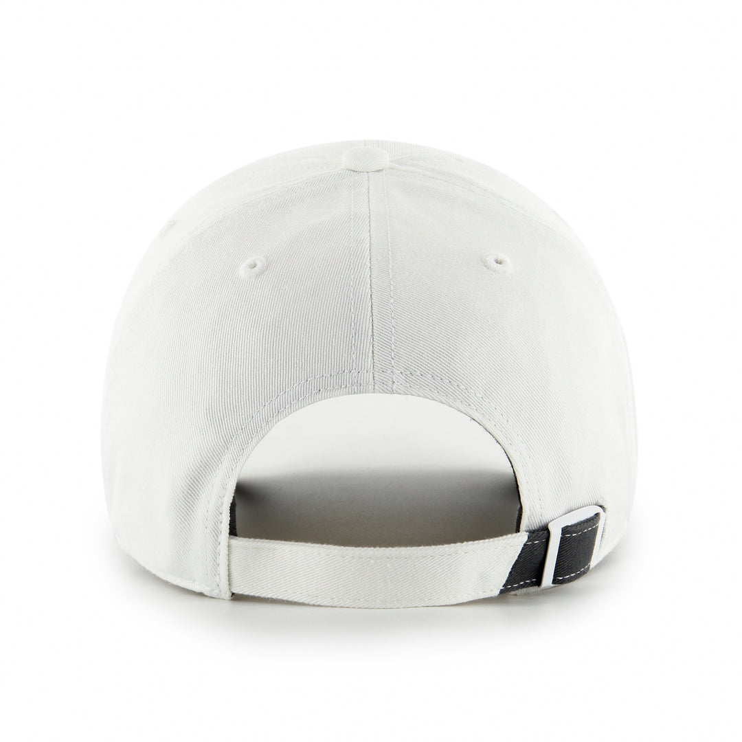 Edmonton Oilers '47 White Noise & Charcoal Logo Clean Up Adjustable Hat