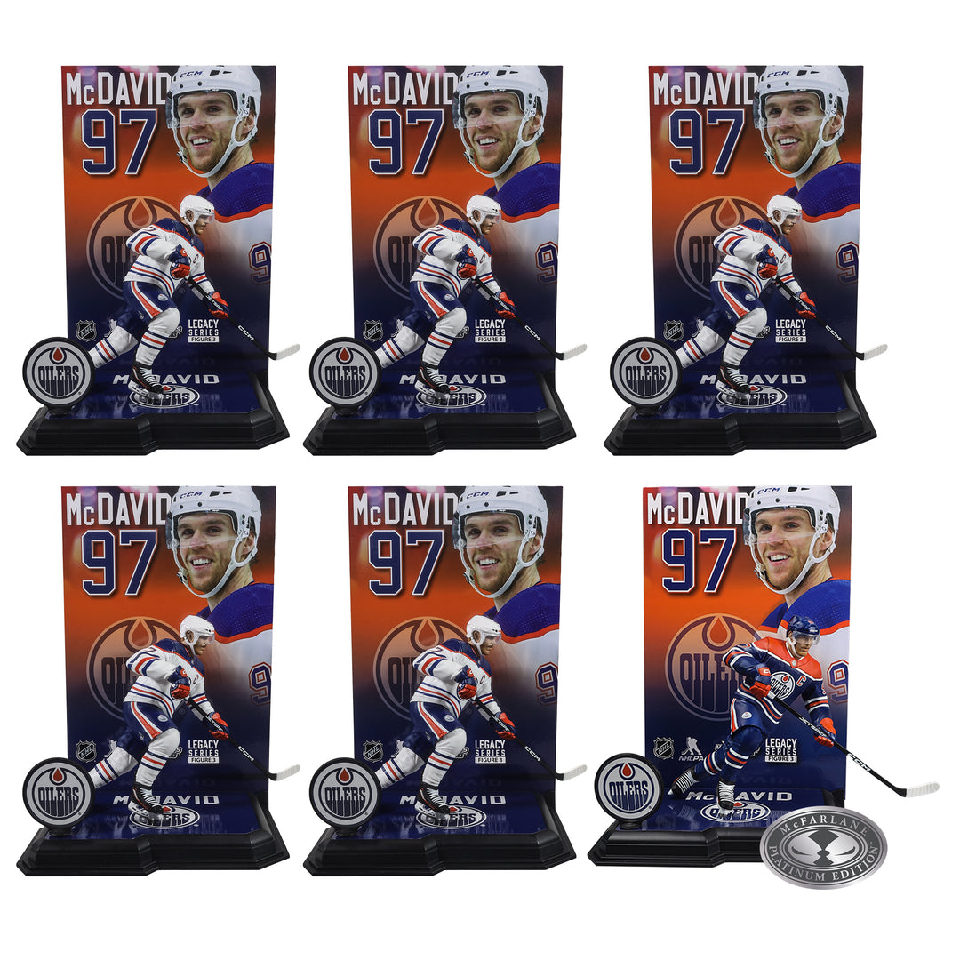 Connor McDavid Edmonton Oilers McFarlane Sports White Away Jersey 7" Figurine