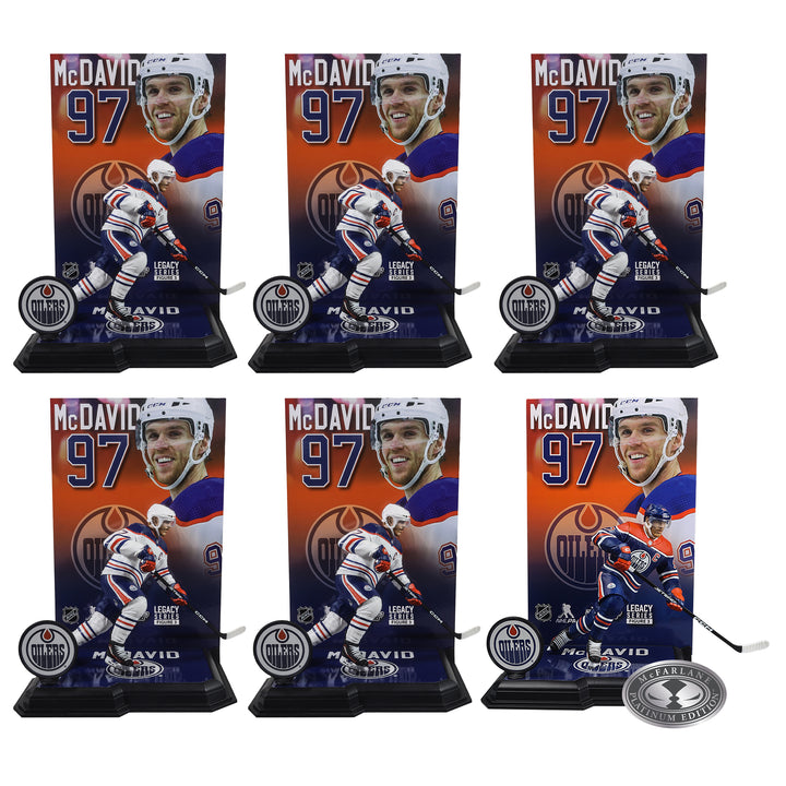 Connor McDavid Edmonton Oilers McFarlane Sports White Away Jersey 7" Figurine