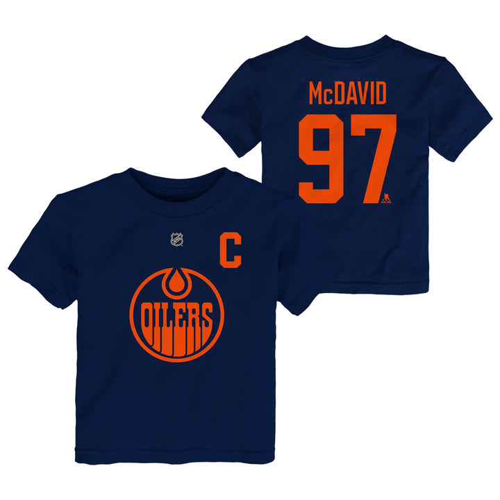 Connor McDavid Edmonton Oilers Toddler Navy Alternate Logo Name & Number T-Shirt