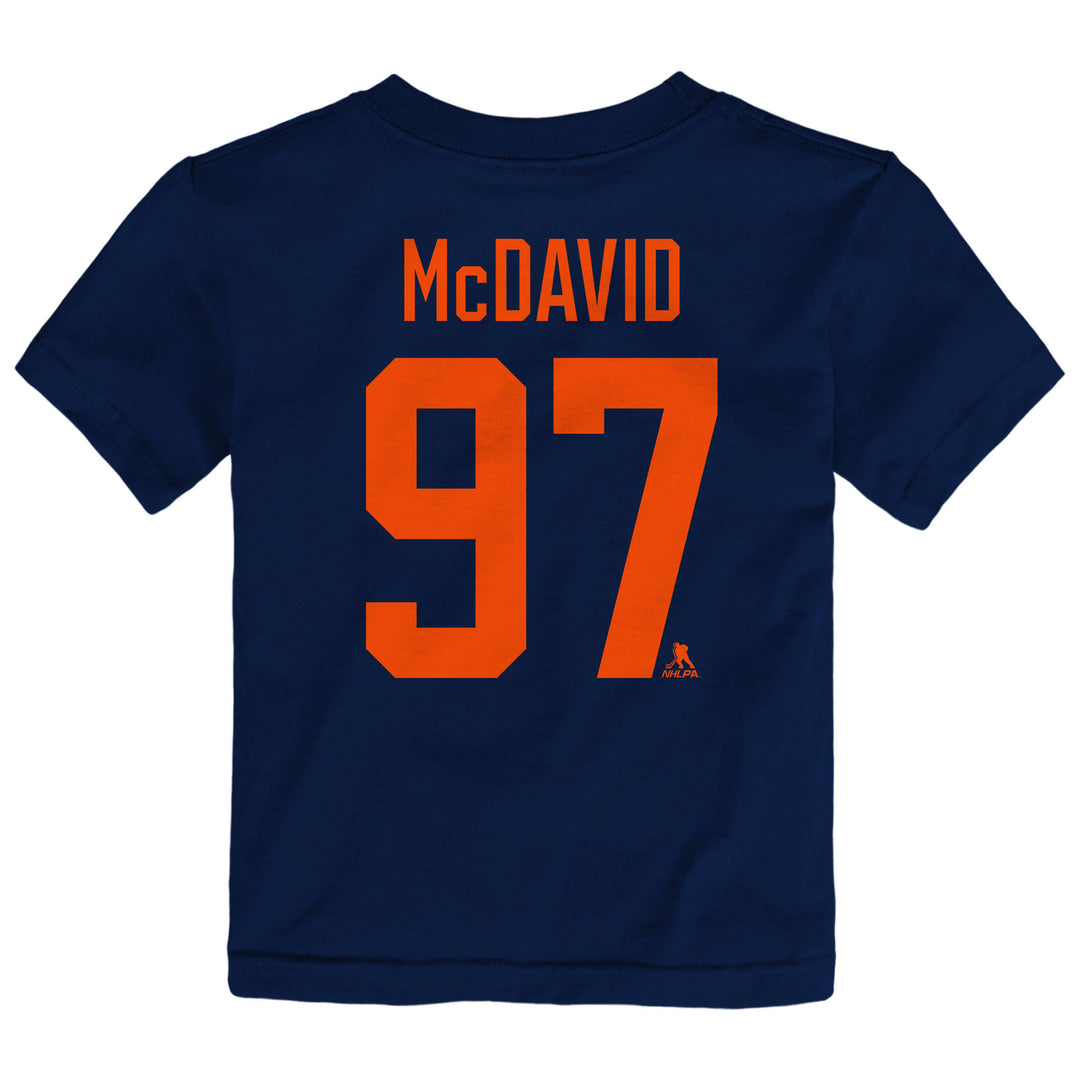 Connor McDavid Edmonton Oilers Toddler Navy Alternate Logo Name & Number T-Shirt