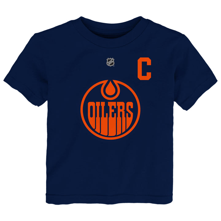 Connor McDavid Edmonton Oilers Toddler Navy Alternate Logo Name & Number T-Shirt