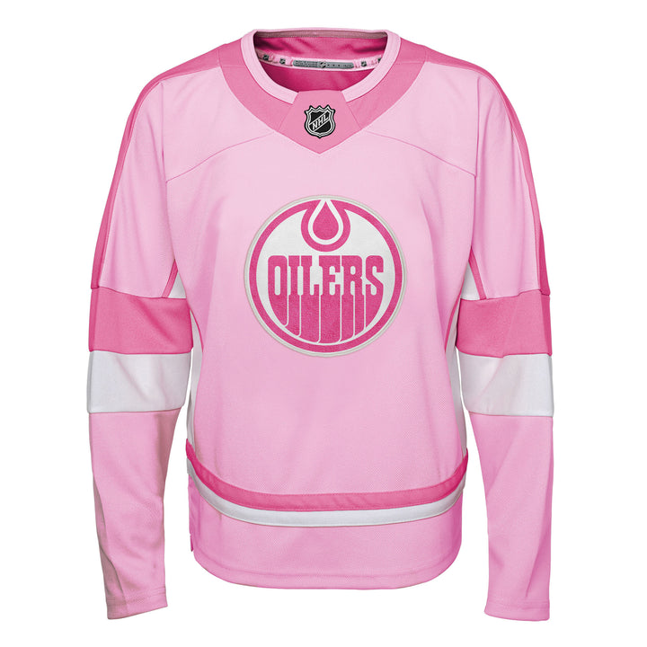 Connor McDavid Edmonton Oilers Kids Pink Fashion Jersey