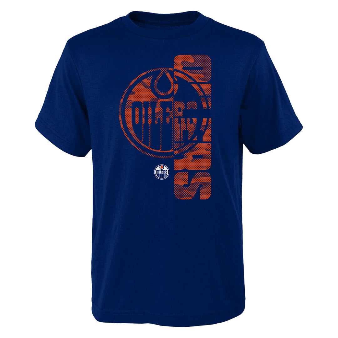 Edmonton Oilers Youth Outerstuff Cool Camo Blue T-Shirt