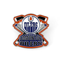 Hunter Edmonton Oilers w/Stick Bobblehead Lapel Pin