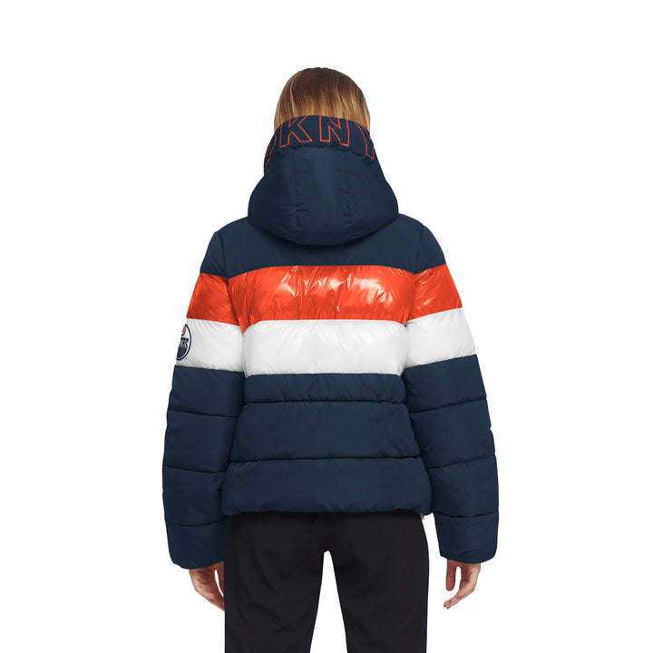 Edmonton Oilers Women's DKNY Blue & Orange Parka Jacket