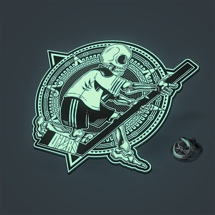 Edmonton Oilers Dia de los Muertos (Day of the Dead) Glow In The Dark Lapel Pin