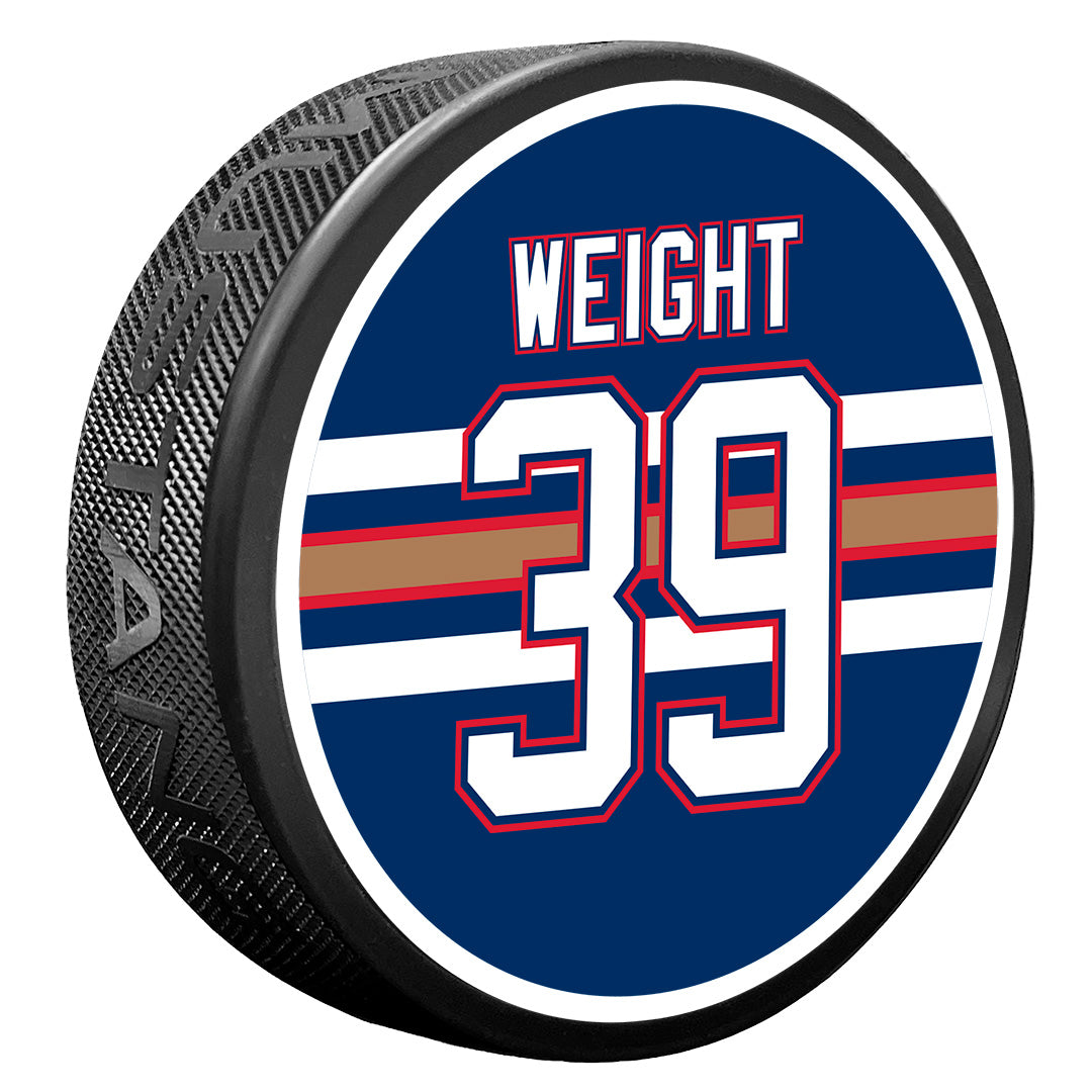 Doug Weight Edmonton Oilers Hall of Fame Night Textured Jersey Puck