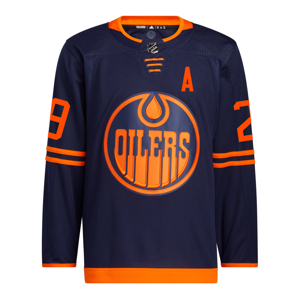 Youth Edmonton Oilers Navy Alternate Program Pullover Hoodie