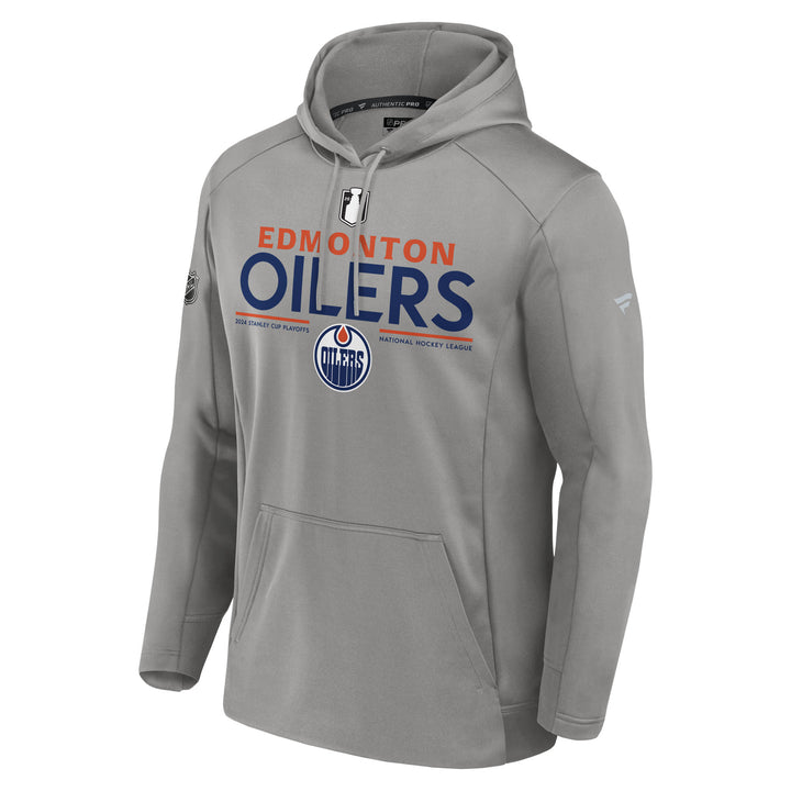 Edmonton Oilers 2024 Stanley Cup Playoffs Fanatics Authentic Pro Participant Grey Hoodie