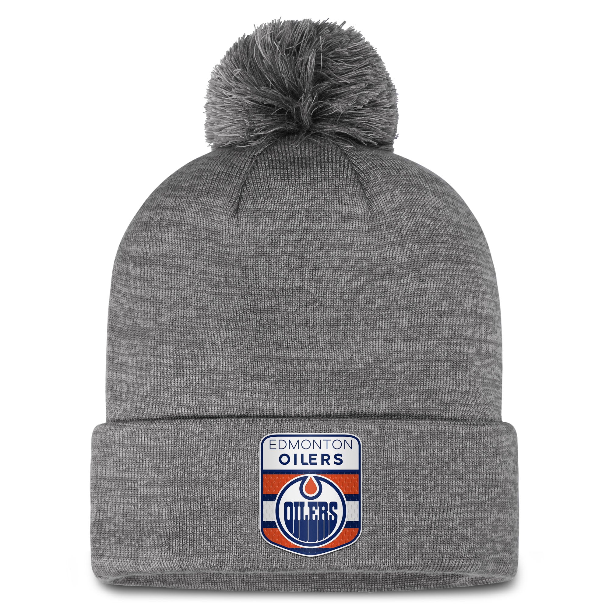 Edmonton Oilers Fanatics Grey Authentic Pro Home Ice Cuffed Toque