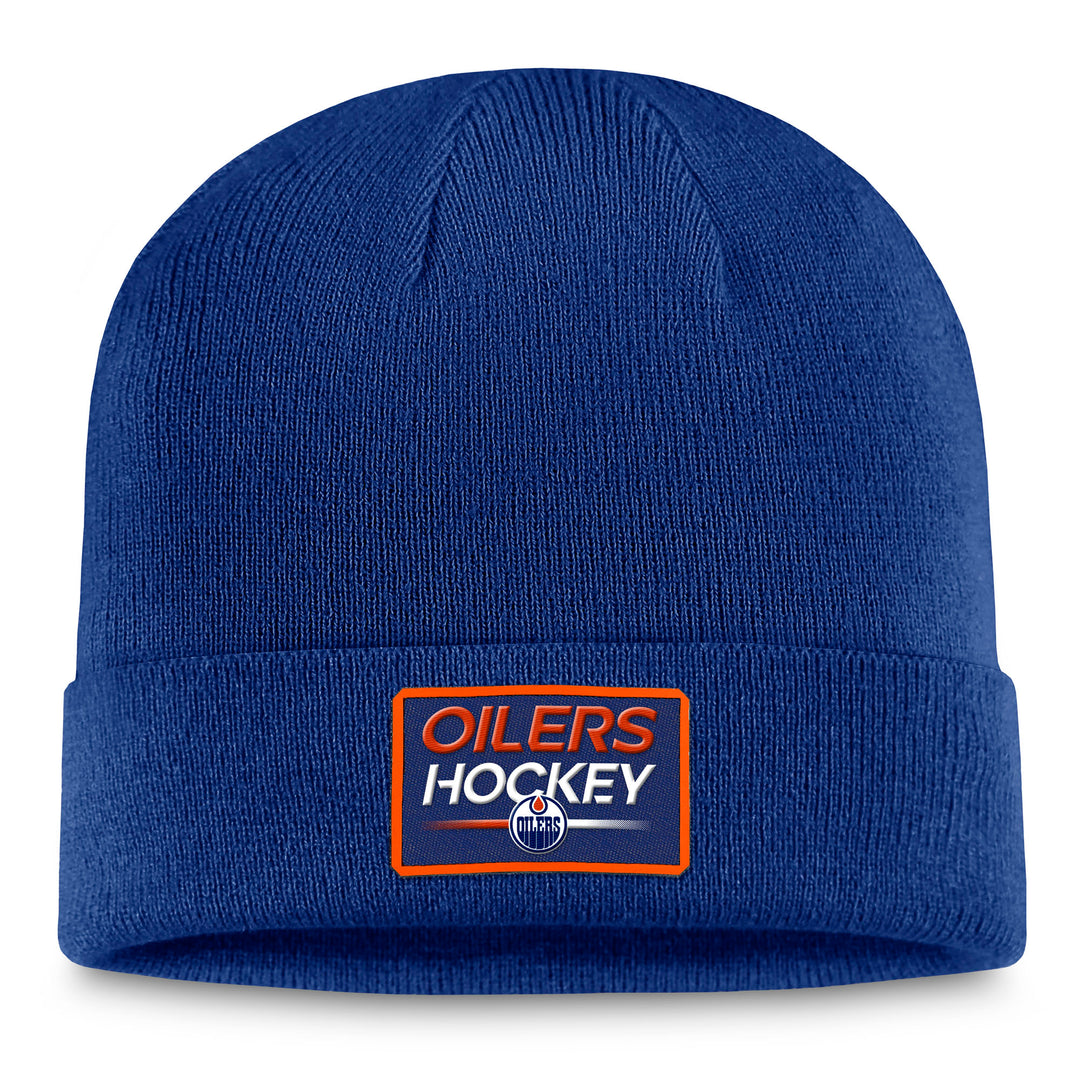 Edmonton Oilers Fanatics Blue Authentic Pro Prime Cuffed Toque