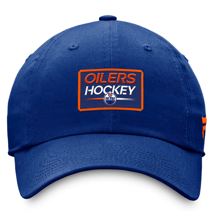 Edmonton Oilers Fanatics Blue & Orange Authentic Pro Prime Adjustable Hat