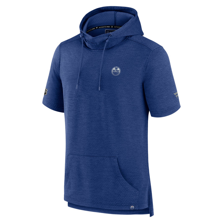 Edmonton Oilers 2023-24 Fanatics Authentic Pro Pullover Road Short Sleeve Blue Hoodie