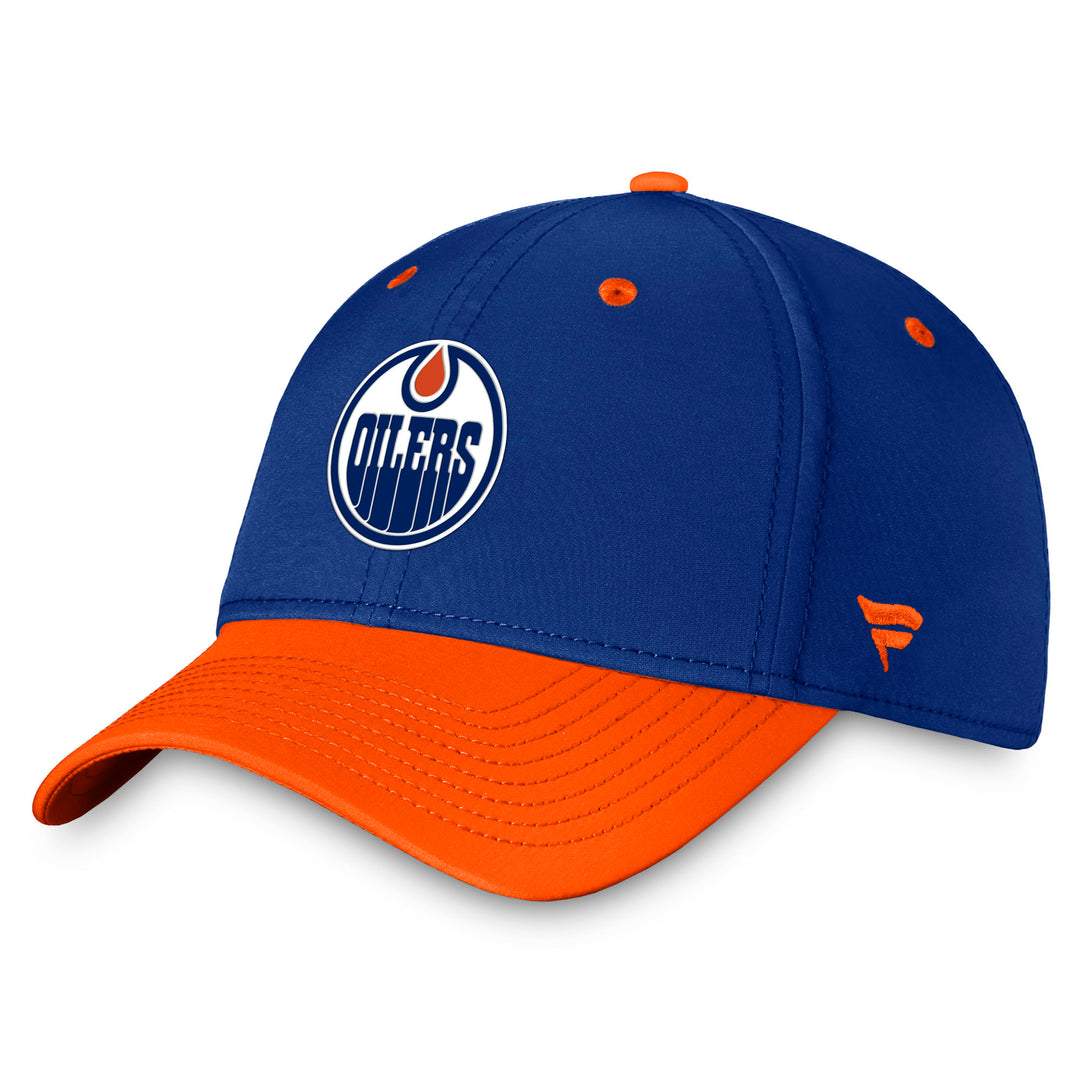 Edmonton Oilers Fanatics Blue & Orange Authentic Pro Rink Flex Hat